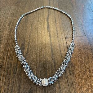 Chunky beaded rhinestone necklace